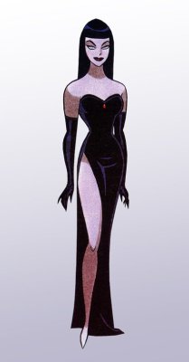 batmananimated:  Bruce Timm’s design for villain Nocturna, a vampire. However, the censors would not approve a vampire-based story, so it was never done. 