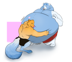 mosinmakes:A commisson for BowserFan93 of his big bear and tum-loving woofer!