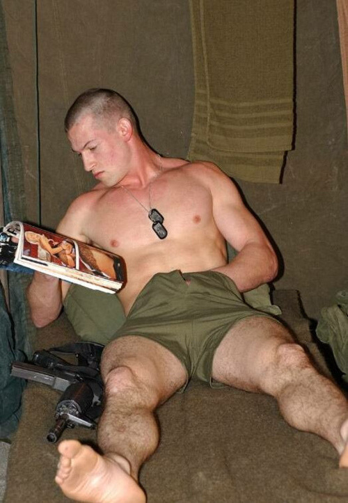Naked military men soldiers