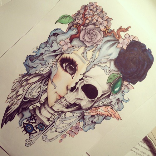 Cute skull drawings