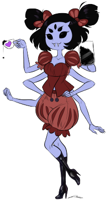 A terrible drawing of Muffet lmaotbh I wanted to color it and stuff but ugh, nah, I don’t like it