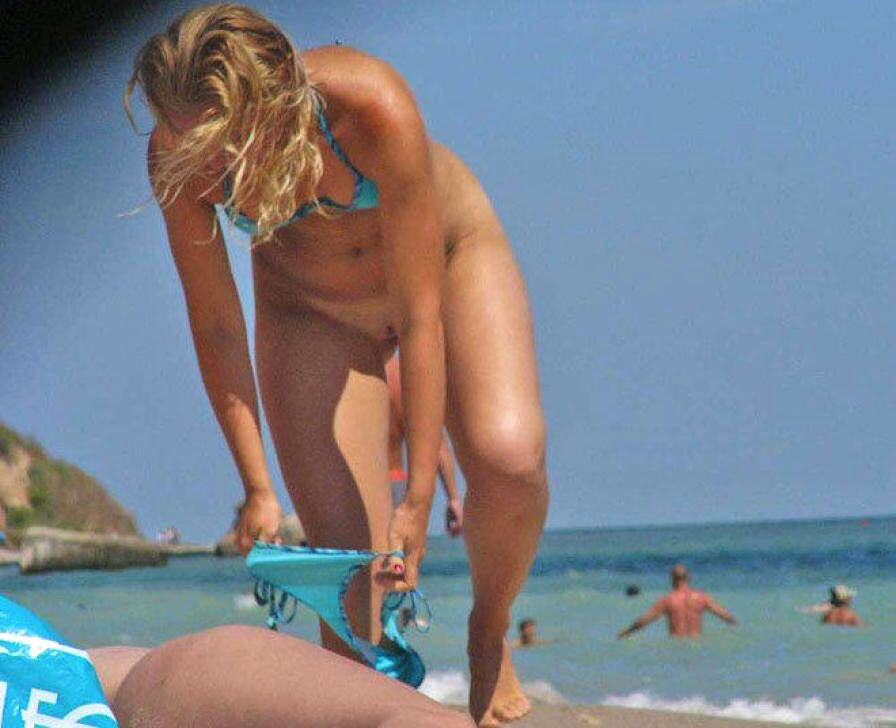 Nude beach voyeur oops
