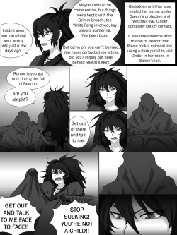 Annnnnd here it is. Sorry for the block of text in page 1, I didn’t feel like drawing a whole introductory page, so I had to make do. Also&hellip; goddamn, was it hard to think up what Raven would actually say. &hellip;And I hate backgrounds. You
