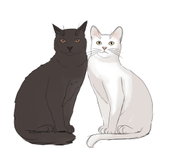 fallfrecklesartdump:eventually ill work out their cat selves in my own style but i just had to get something down STAT 