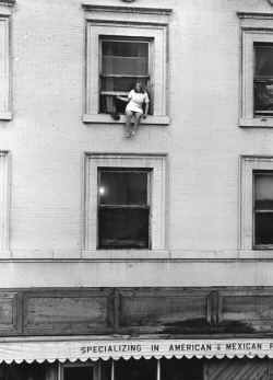 galasai:  A series of photos of a woman committing suicide by jumping out her window. The photographer and date is unknown. via The Cabinet Of Photographic Curiousities   She shoulda jumped a little higher. From that height, all she probably got were