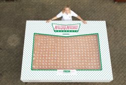 gayobamafanfiction:karenhurley:2,400 Krispy Kreme Doughnuts - Perfect for EVERY occasion  The donut chain created the special ‘Double Hundred Dozen’ as part of its new ‘Occasions’ offering which caters to large scale events and parties.   #”hello