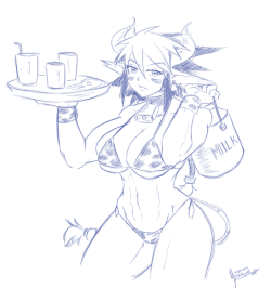 zapotecdarkstar:  Got Milk? Felt like drawing some Beef but then i wanted to draw Shims  This was the result 
