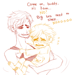 monoscribbles:  alpha dave and baby dirk (◕‿◕✿) 