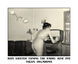 I remember Judy was always nude at home, regardless of who was in the house. I think Judy would have done everything in the nude, including working in her garden and shopping, if she could. Nudism was becoming very popular during the 50&rsquo;s, and famil