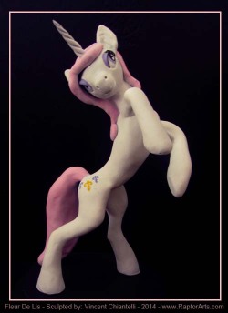 Unicorn Pony Sculpture fleur de lis by RaptorArts Fleur sculpture that was based on my drawing ^.^