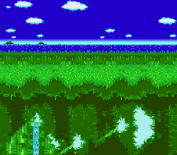 sonichedgeblog:  The background of Angel Island Zone, from ‘Sonic The Hedgehog 3′.