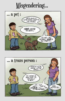 assignedmale:    Misgendering a pet vs misgendering a trans person.   