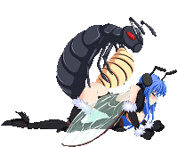 Big breasted bee monster girl getting fucked by an ant/beetle.