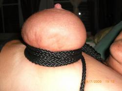 breastbondage:  Thanks for submitting!Die sind auch schön stramm Abgebunden !!Terrific bound boob. Looks extremely tight.