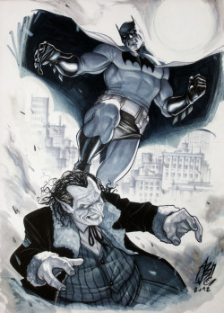 redcell6:  Batman vs Penguin by Stefano Caselli