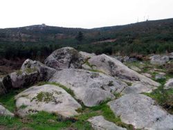 serpentandstang: Galician    Petroglyphs, Muros, Spain. Cova da Bruxa and Laxe das Rodas. Cova da Bruxa, which is translated as witches’ cave, overlooks the lower ground from a position on a steep scarp slope well outside the systems of valleys and