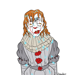itsaaudraw:Remember. If you’re washing your killer clown, don’t get in its way when it shakes the water off!