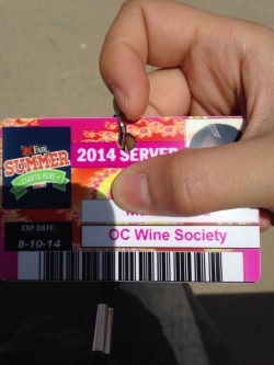 Just got my OC Fair badge to volunteer for the OC Wine Society!