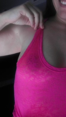 Submitted photo!  Sexy see-thru tank top&hellip; always exciting to see!