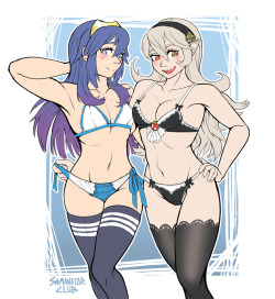 samanatorclub:   I got sick. X_X So I was drawing Lucina and Corrin while playing Fire Emblem Heroes. Enjoy!