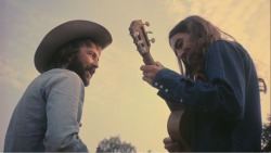 tomoud:  Eric Clapton &amp; George HarrisonScreenshot from ‘George Harrison: Living in the material world’ 