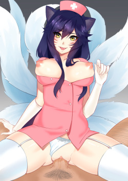 tofuubear:  Commission of Ahri.For commission inquiry mail me at tofuubear@gmail.com