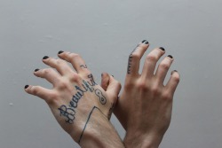 grimes-claireboucher:  not real Claire’s tattoos Photo :http://www.maximiliansuillerot.com/Photo is part of a project “HANDS OF THE SELF-EMPLOYED”.The author added : Ongoing project that re-stages the hands of different self-employed people. Hand
