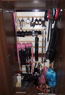 sexysoph:  cutevictim:  submissivefeminist:  domdadomdomdom:  thattroikidd:  New things- Red rope, Purple rope, Black rope, Chair restraints,   Now this is a beautiful collection!  No one’s going to talk about the last photo?   the ferret, an essential