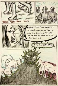 Kate Five vs Symbiote comic Page 102  Childbirth is even more bloody than that!! Trust me!