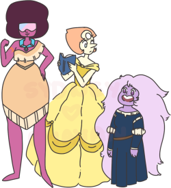 twinflowery:  PRINCESS UNIVERSEi really just wanted to do lapis as ariel and malachite as ursula but then
