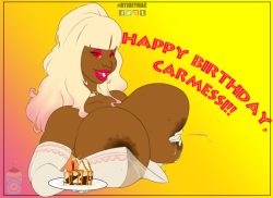 carmessi: lewdmilkshake: Heard it was someone’s birthday…sorry, @carmessi…Amber took “dulce de leche” a little too far. the greatest dulce deleches starts with the best milk, thanks for the pic ;D  &lt; |D’‘‘