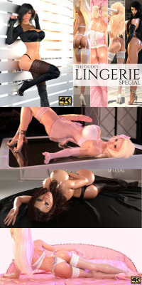 You know those bonus shots I sometimes like to include with my sets? Well, here&rsquo;s a whole set full of them! The Dude gives you 60 pages of great pin-ups featuring some of your favorites! Lingerie Special  http://renderoti.ca/Lingerie-Special