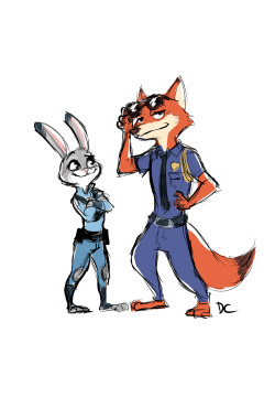 dchanberry:  Doodle break~ Best (and most adorable) buddy cop duo ever. 