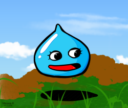   SlimeSlime from Dragon Quest series.Finished old art from Inktober 2017.