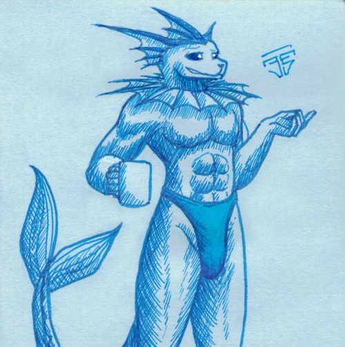 Had to try making a male Vaporeon. Hush about the meme nowPosted using PostyBirb