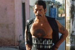 butts-and-uppercuts:  Danny Trejo in “Desperado” (1995) and then in “Machete” (2010).