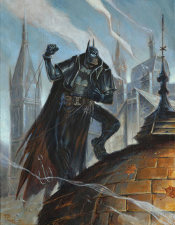 xombiedirge:  Gotham by Gaslight by Augie Pagan / Blog 14” X 18” Signed original, acrylic on canvas. Available HERE. Part of the comic inspired art show ‘MINTcondition: Issue 3’, at Ltd. Art Gallery / Tumblr