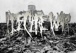 deathcore-and-moshpits:  &ldquo;We are violent people by nature.&rdquo; // I Declare WarWhy put pretty pictures behind logos when you can show absolute destruction? (Btw that’s Hiroshima) 