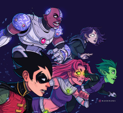 league-of-extraordinarycomics:  Titans GO! by Mao Draws