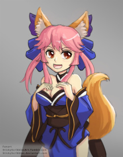  Tamamo no Mae from fate series.   Sekikumo  Fanart request made possible by patreon support and fans like you.//Like  what you see? Fun animated statue transformation. Support us for  uncensored bonus artwork, animation, stories, and art guides:https://w