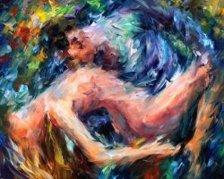 lolablueyes713: faith-faithless: The first stage of love is full of passion, euphoria, and lust. Image: “Passion” Oil Painting by Leonid Afremov  ❤️💋❤️ 