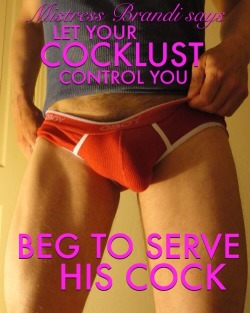 underwearslut:  thecockslut:underwearslut.tumblr.com made me a cock-craving bottom bitch!  see more juicy bulges!