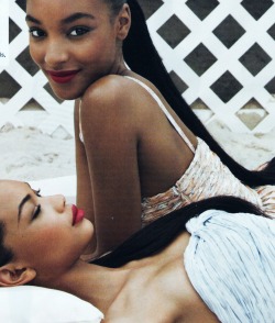 rovrsi:  Chanel Iman and Jourdan Dunn by Patrick Demarchelier for Teen Vogue, nov 2009.