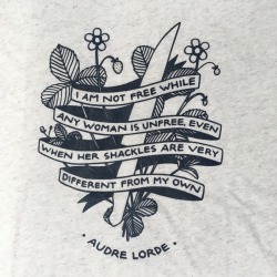 littlealienproducts: audre lorde quote tee by purgatory ltd. // ฟ  50% of profits will be donated to planned parenthood !  