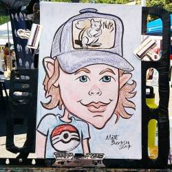 Doing caricatures at the Central Flea in Central Square today!  95 Prospect St. #caricature #cambridge #centralflea (at Cambridge, Massachusetts)