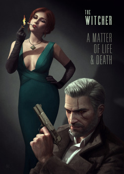 astoralexander:  The Witcher — Noir  Who’s the best detective in the Northern Realms? That guy. 