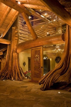 Taking things literally (“tree house” log home in Whistler, BC, Canada)