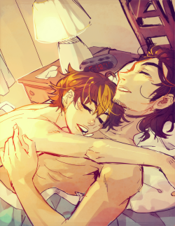 thejotaku:  Yesterday was full of a lot of AsaNoya discussion on my tl and aAAA when the prompt for that day’s HQ_69min was ‘nap’ I just… I had to do the thing! 