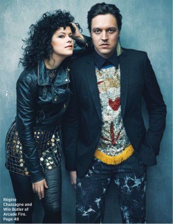herthemovie:  thekillerssluts:  [HQ] Arcade Fire - Rolling Stone. January 16, 2014  Regine and Win in the latest issue of Rolling Stone. 