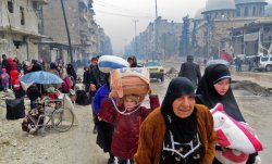 npr:  As the forces of Syrian President Bashar Assad advanced on the last rebel-held section of Aleppo, aid groups and activists described horrific scenes of death and bloodshed.Now rebel groups say a truce has been reached with Russia, and thereâ€™s